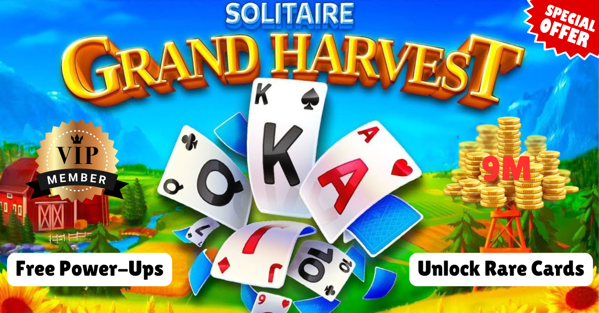 Descărcați Solitaire Grand Harvest astăzi pentru recompense gratuite!